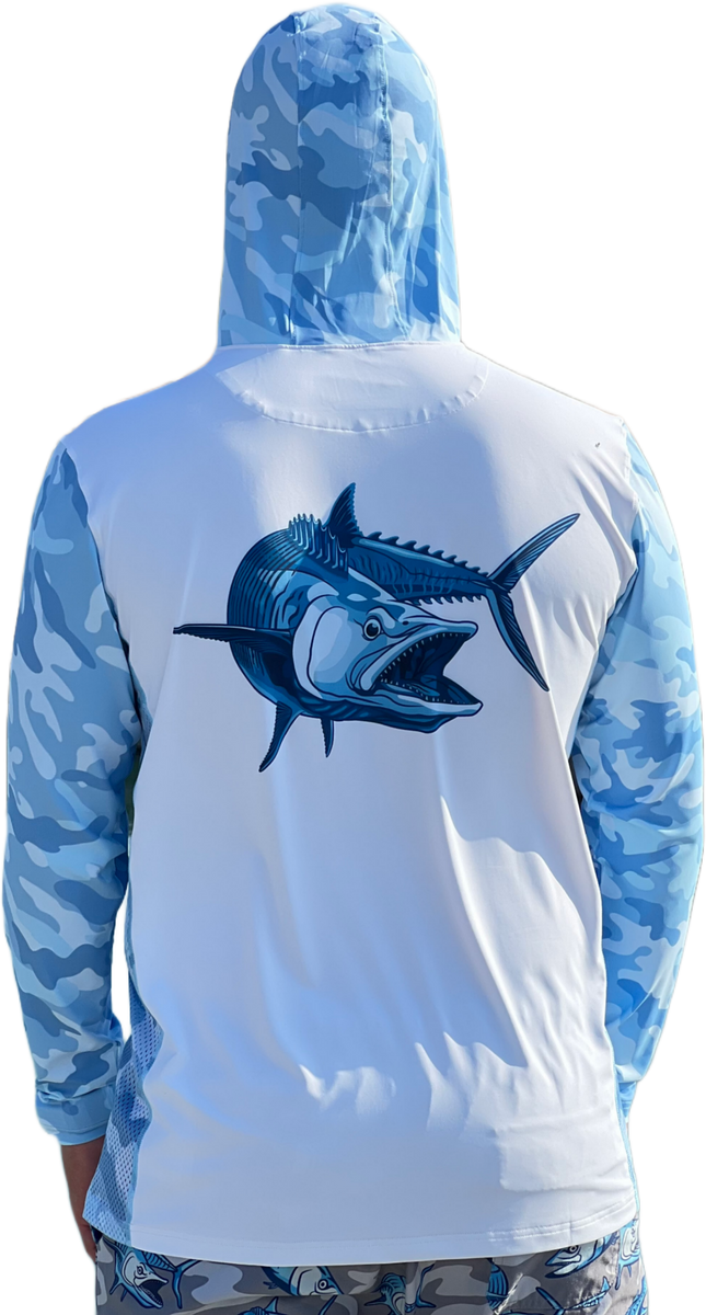 Kingfish, Hoodie, 50+UPF Long Sleeve T-shirt, Fishing Apparel, Fishing Shirt,  UV T-Shirt – Fish2Spear