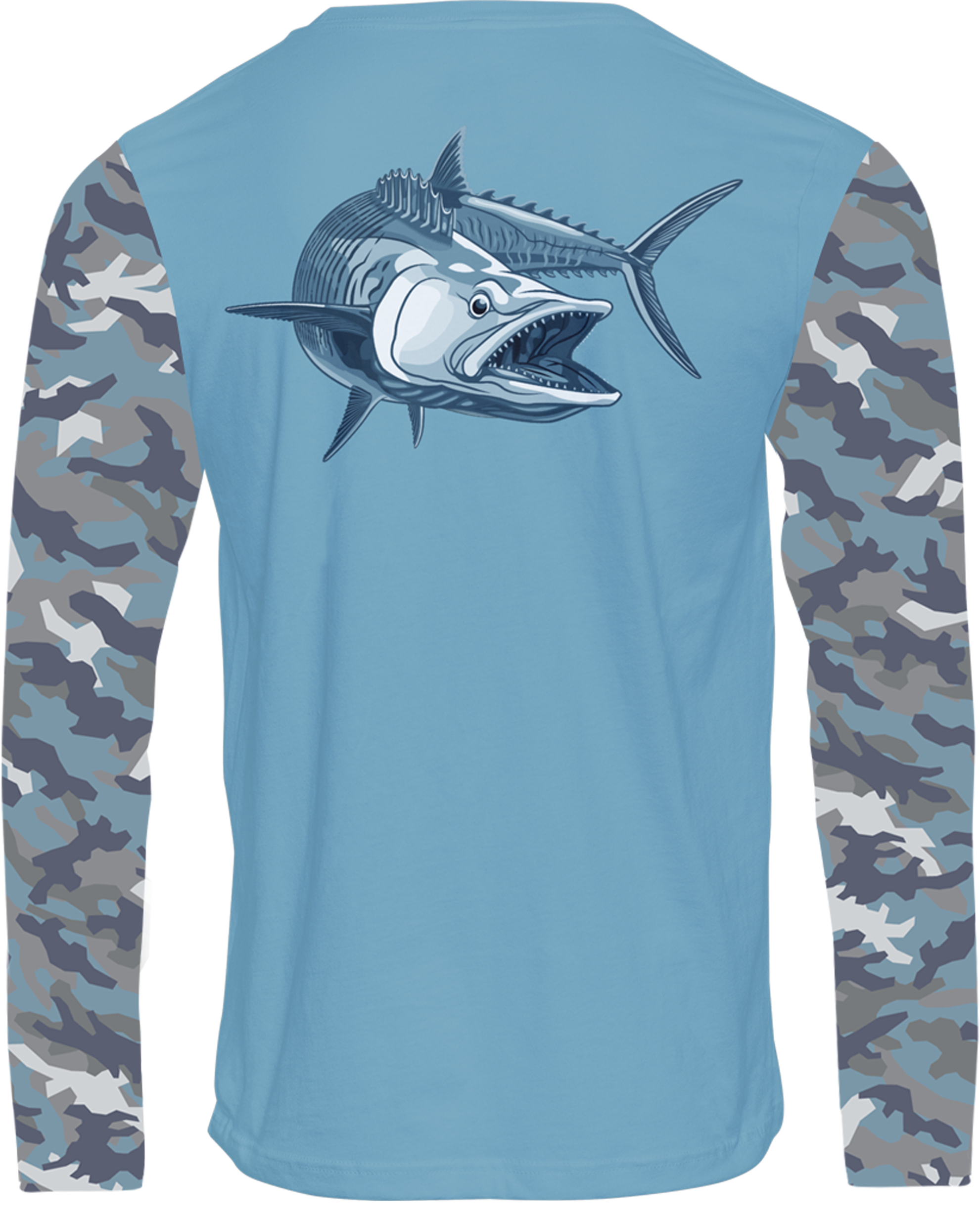 Camo Kingfish - Long Sleeve Fishing T-shirt