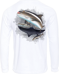 Group of Cobia's - Long Sleeve Fishing T-shirt