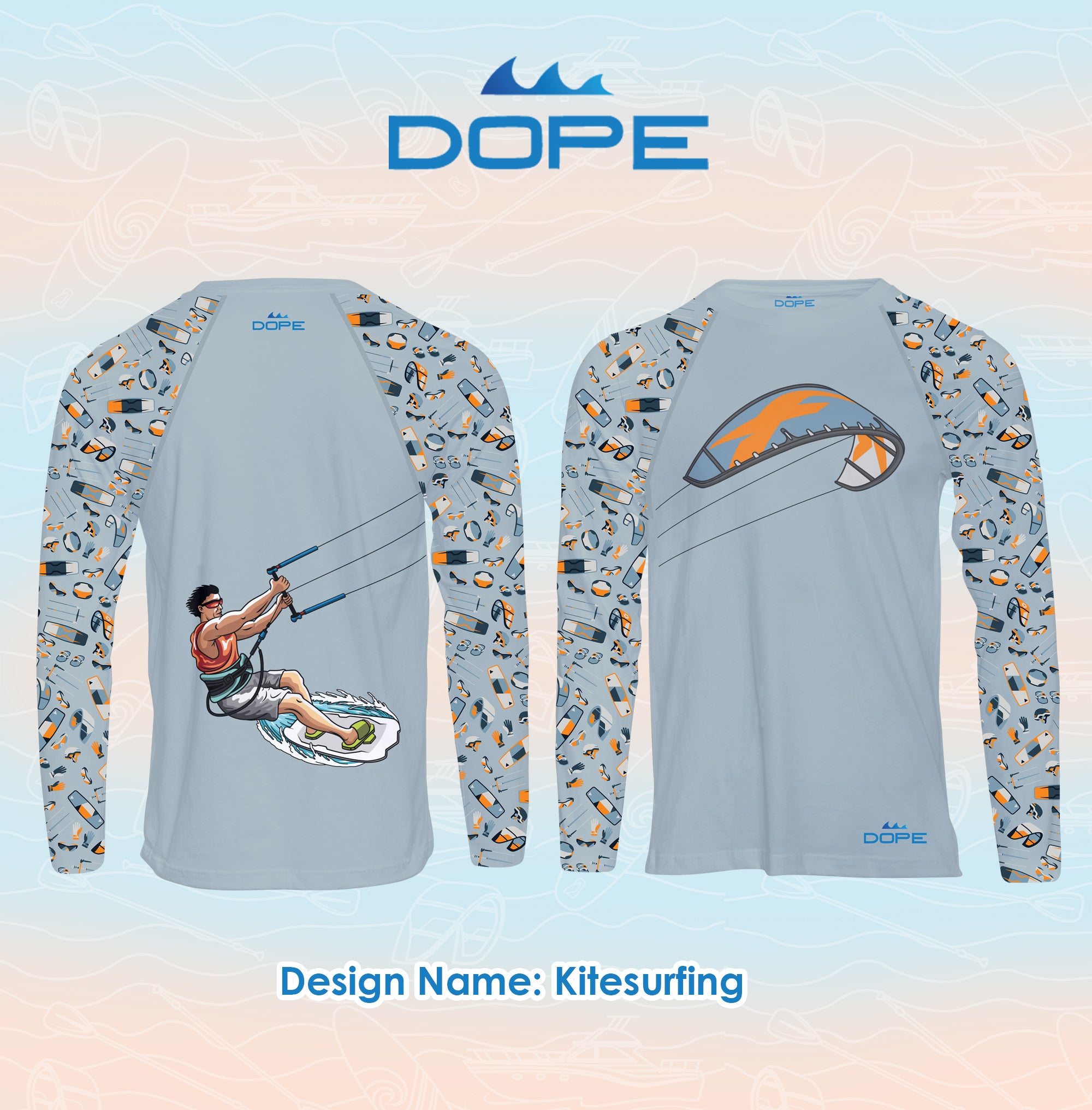 Kitesurfing - Long Sleeve Performance T-shirt