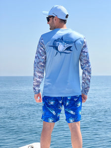 50+UPF Long Sleeve T-shirt, Fishing Apparel, Fishing Shirt, UV T-Shirt, Kingfish Tshirt