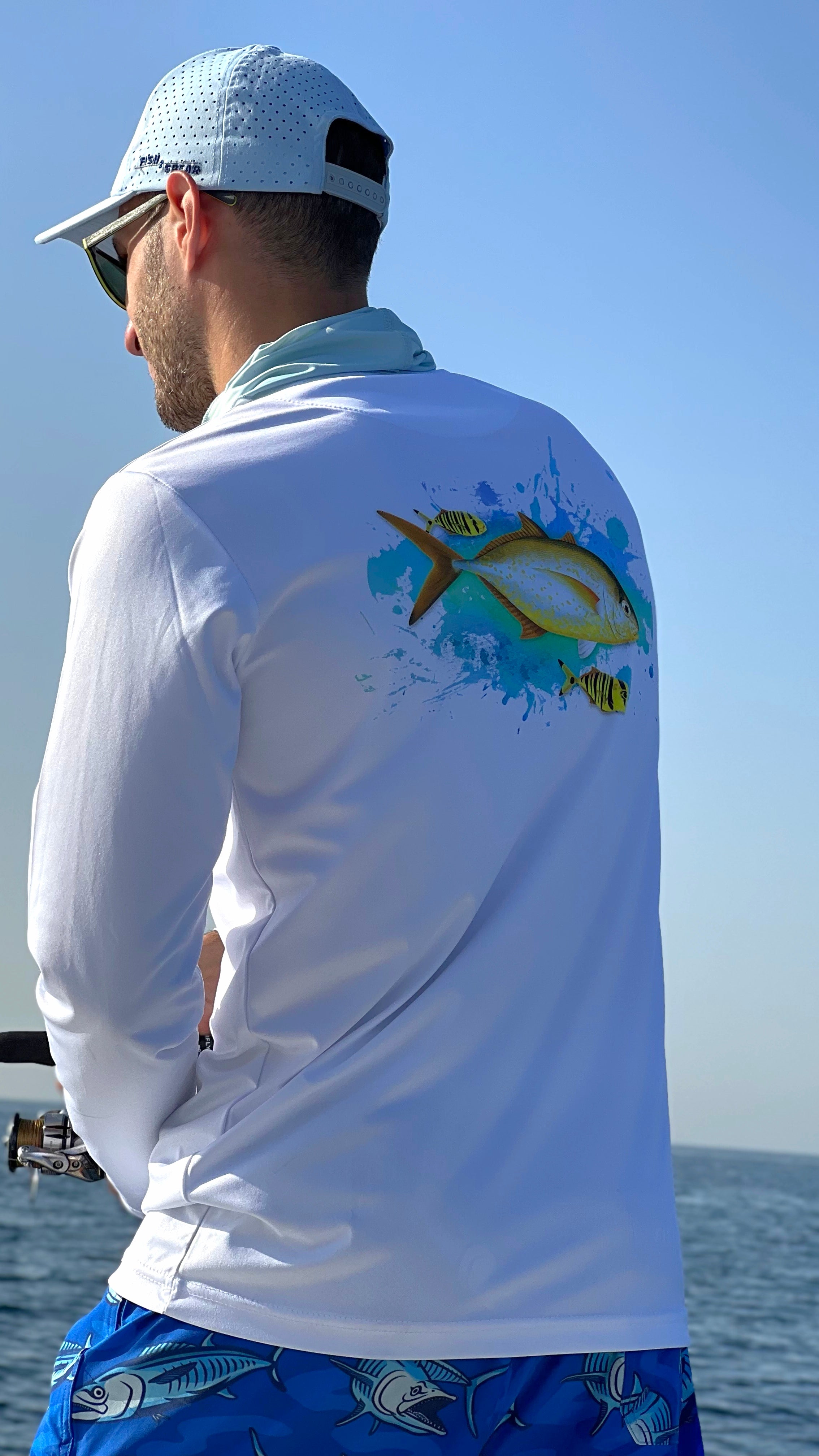 Orange Spotted Trevally - Long Sleeve Fishing T-shirt