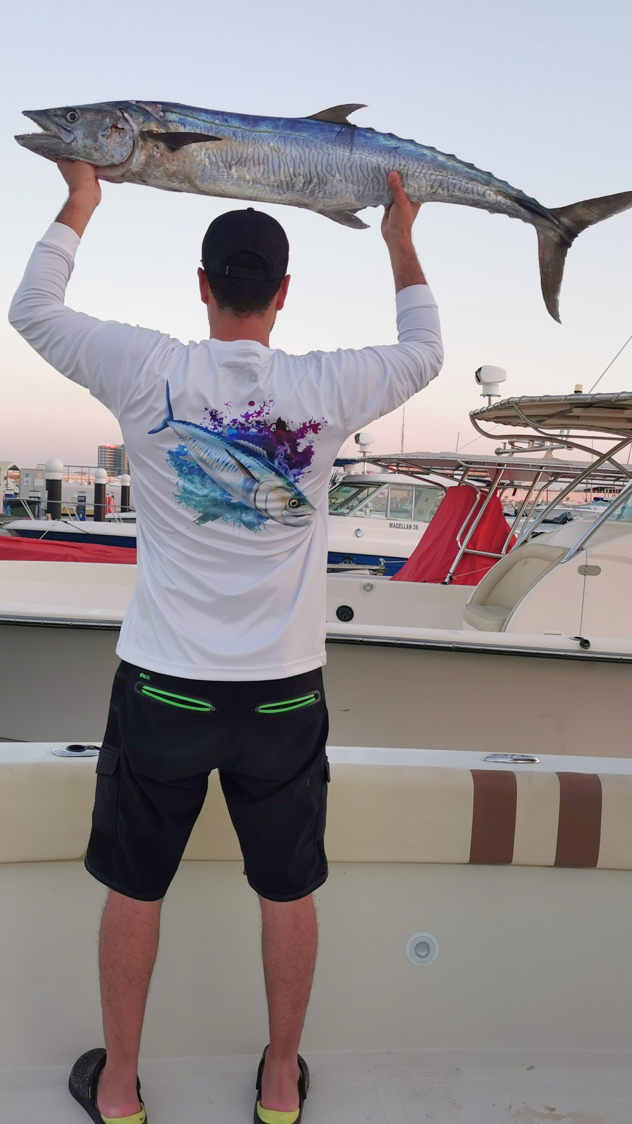 Kingfish - 50+UPF Long Sleeve T-shirt, Fishing Apparel, Fishing Shirt, UV T-Shirt