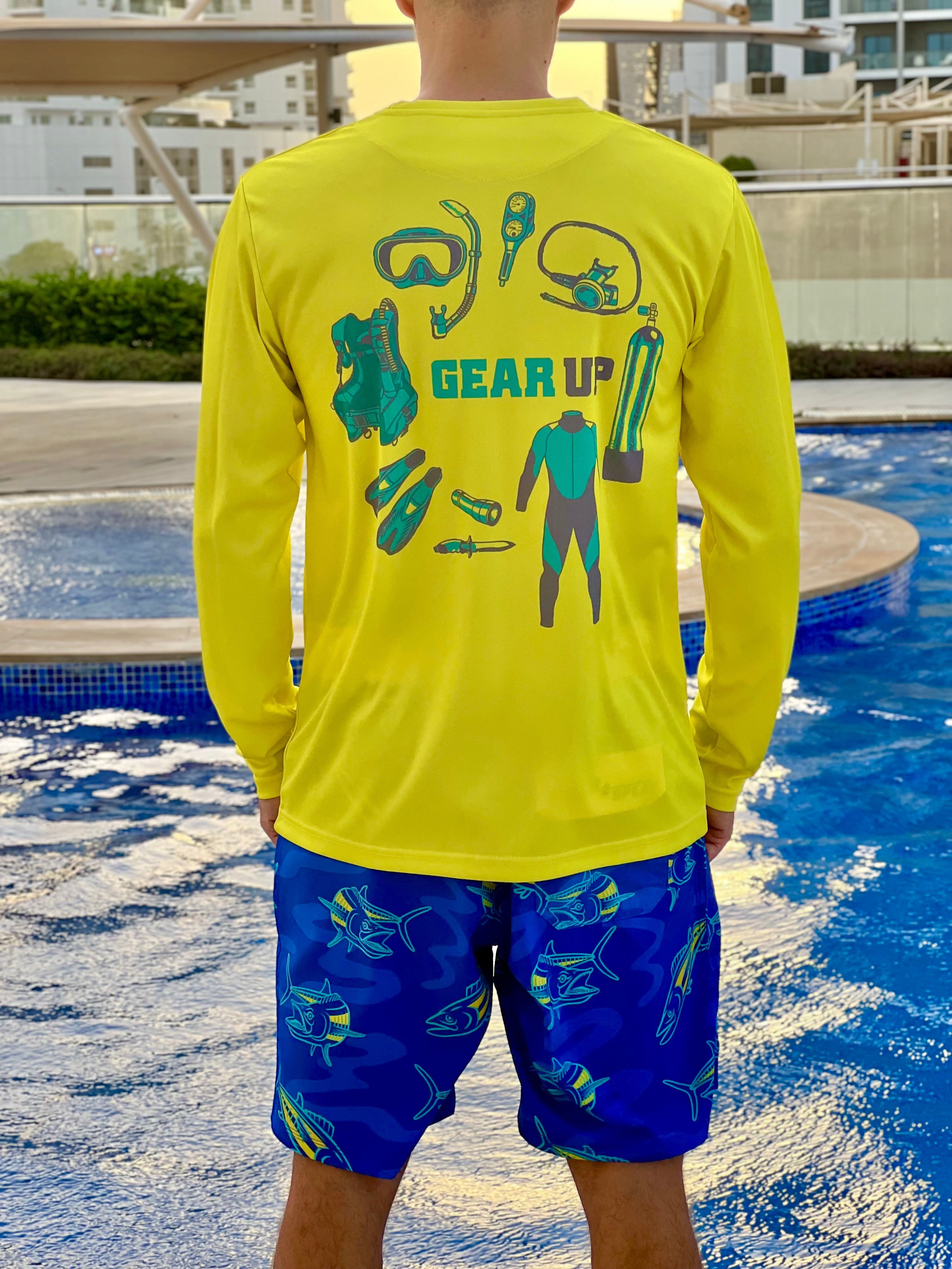 Scuba Dive , 50+UPF Long Sleeve T-shirt, Polyester T-shirt