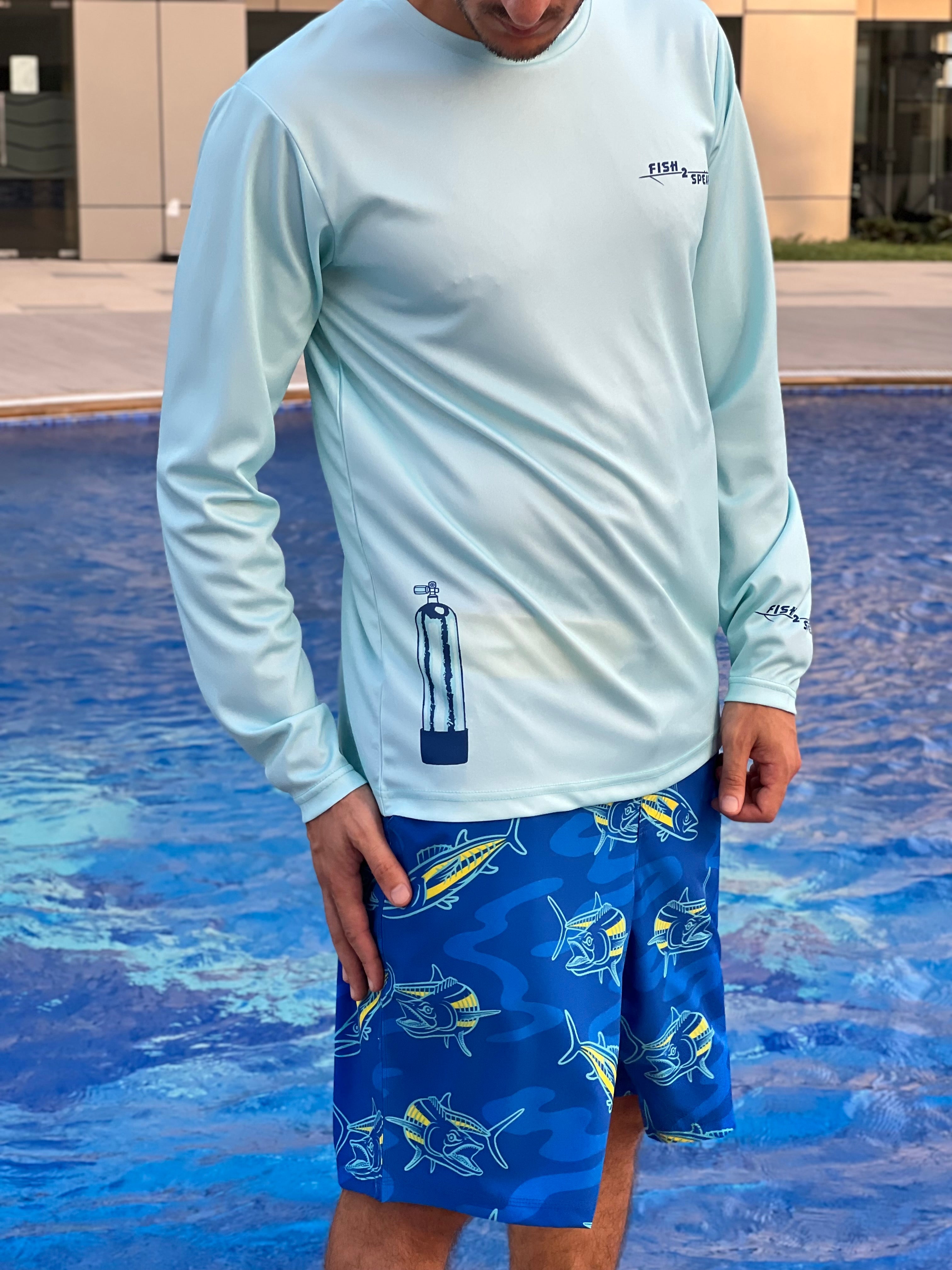 Scuba Dive , 50+UPF Long Sleeve T-shirt, Polyester T-shirt