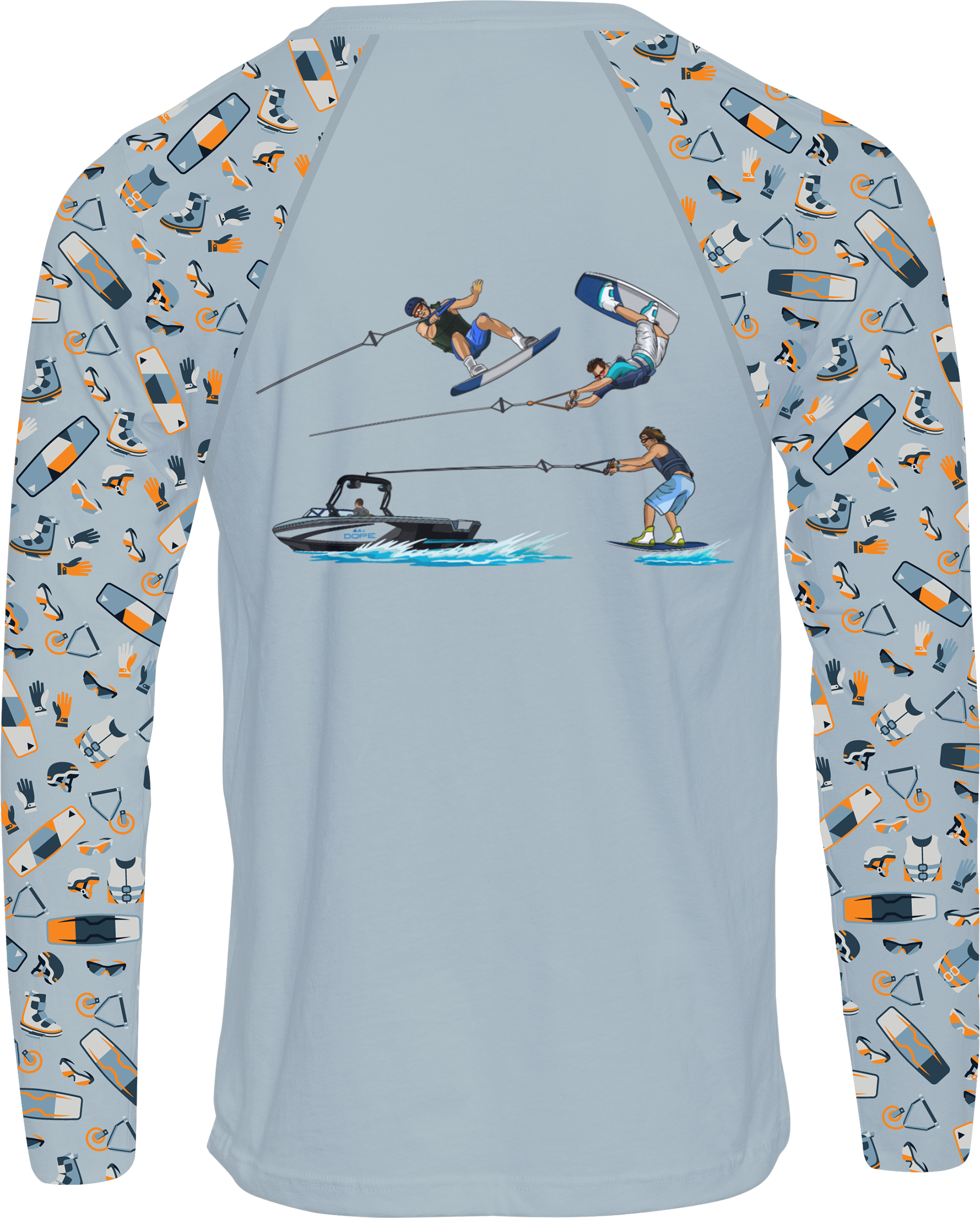 Wake Boarding - Long Sleeve Performance T-shirt