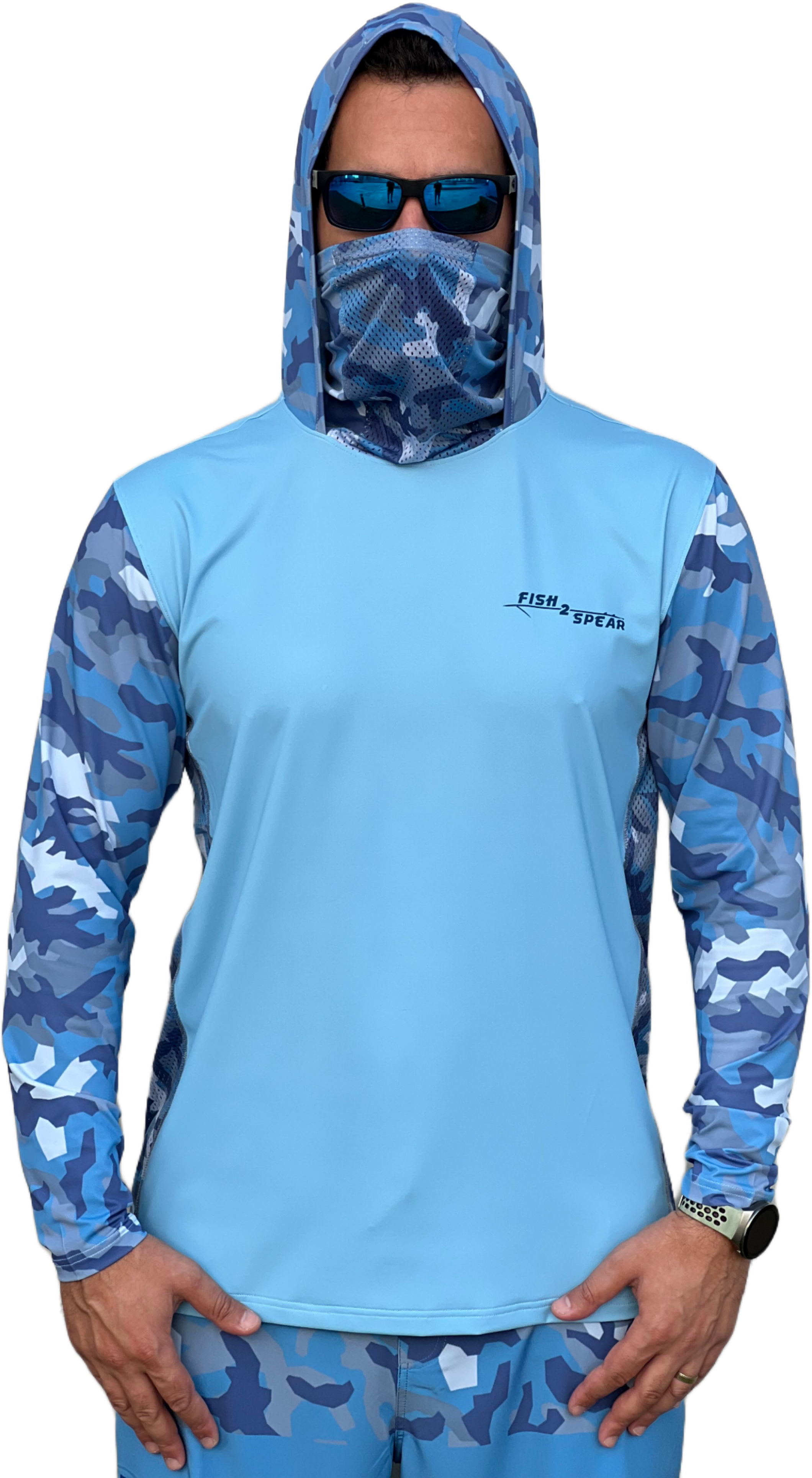 Kingfish, Hoodie, 50+UPF Long Sleeve T-shirt, Fishing Apparel, Fishing Shirt, UV T-Shirt