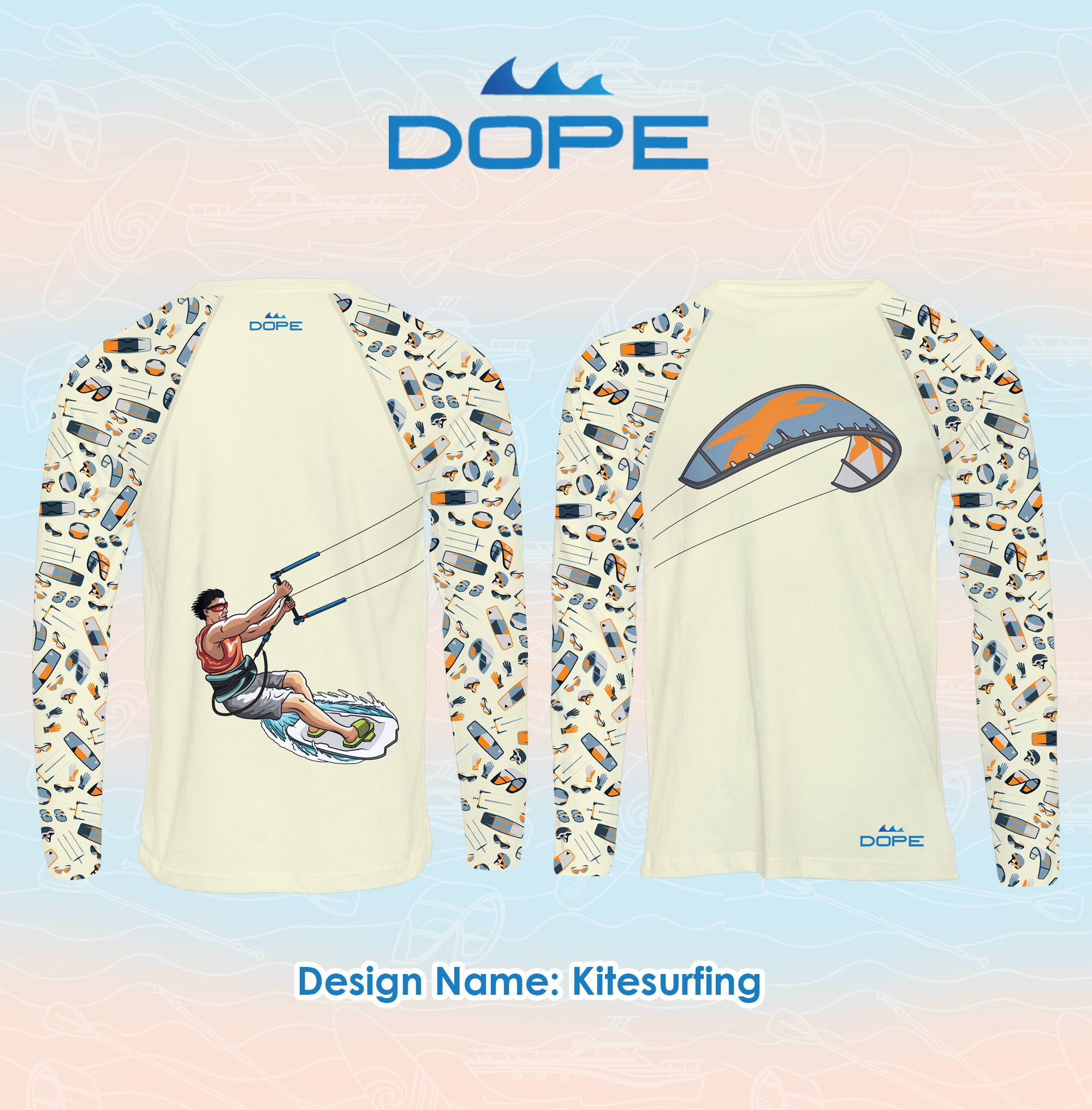 Kitesurfing - Long Sleeve Performance T-shirt