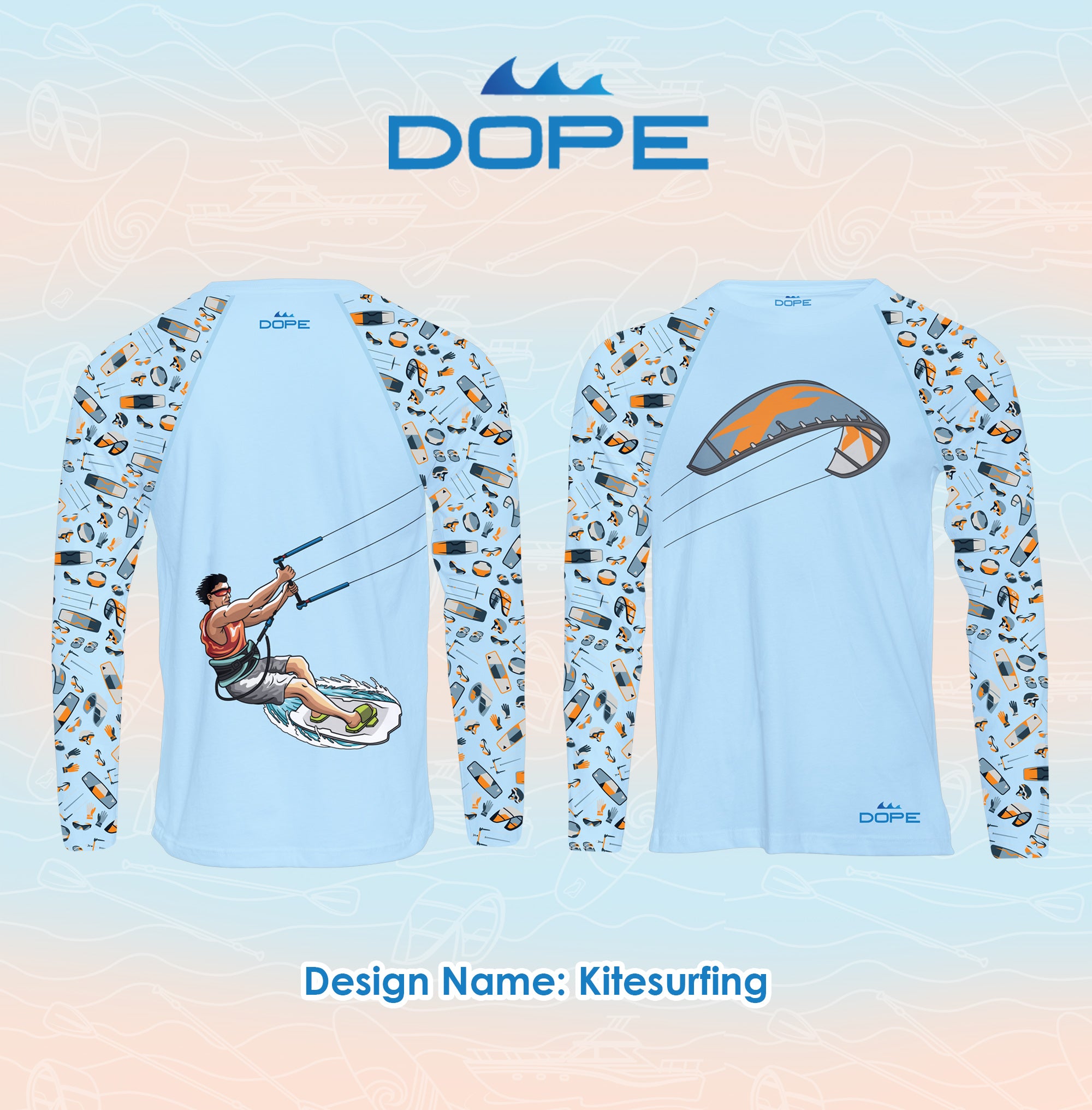 Kitesurfing - Long Sleeve Performance T-shirt