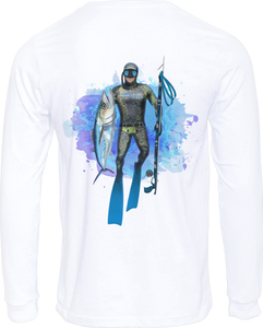 Spearfishing Designs , 50+UPF Long Sleeve T-shirt, Polyester T-shirt –  Fish2Spear