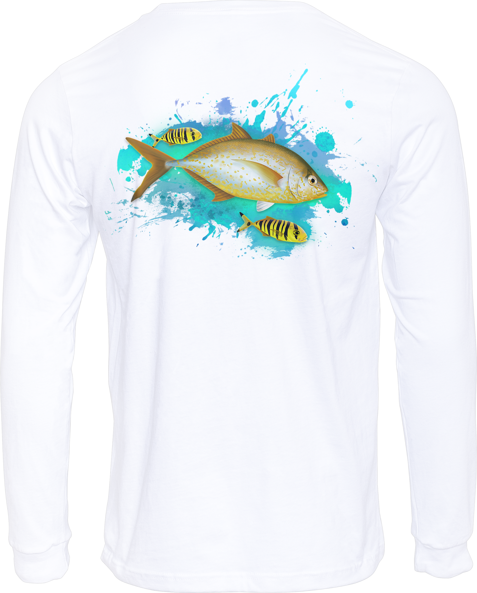Orange Spotted Trevally - Long Sleeve Fishing T-shirt
