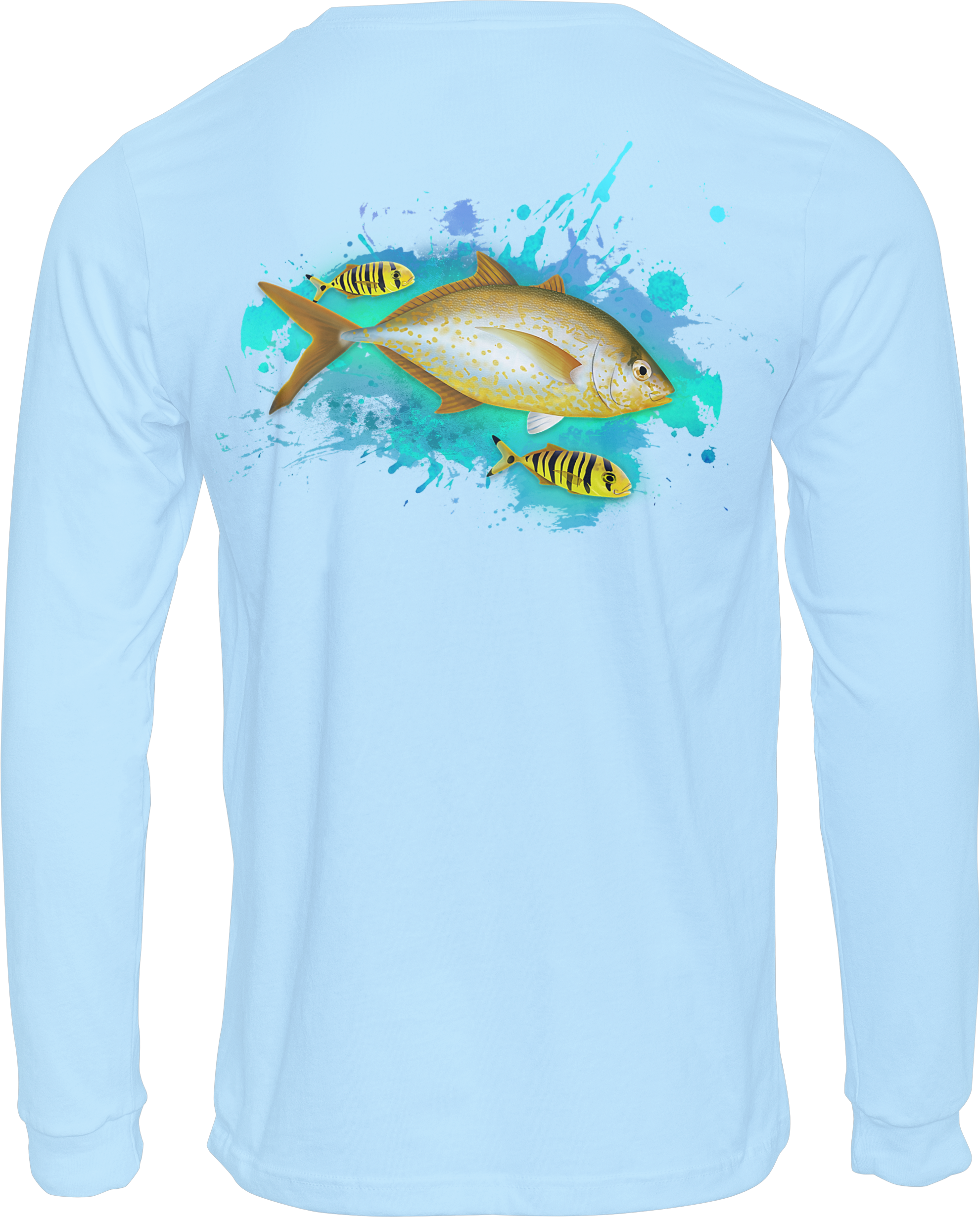 Orange Spotted Trevally - Long Sleeve Fishing T-shirt