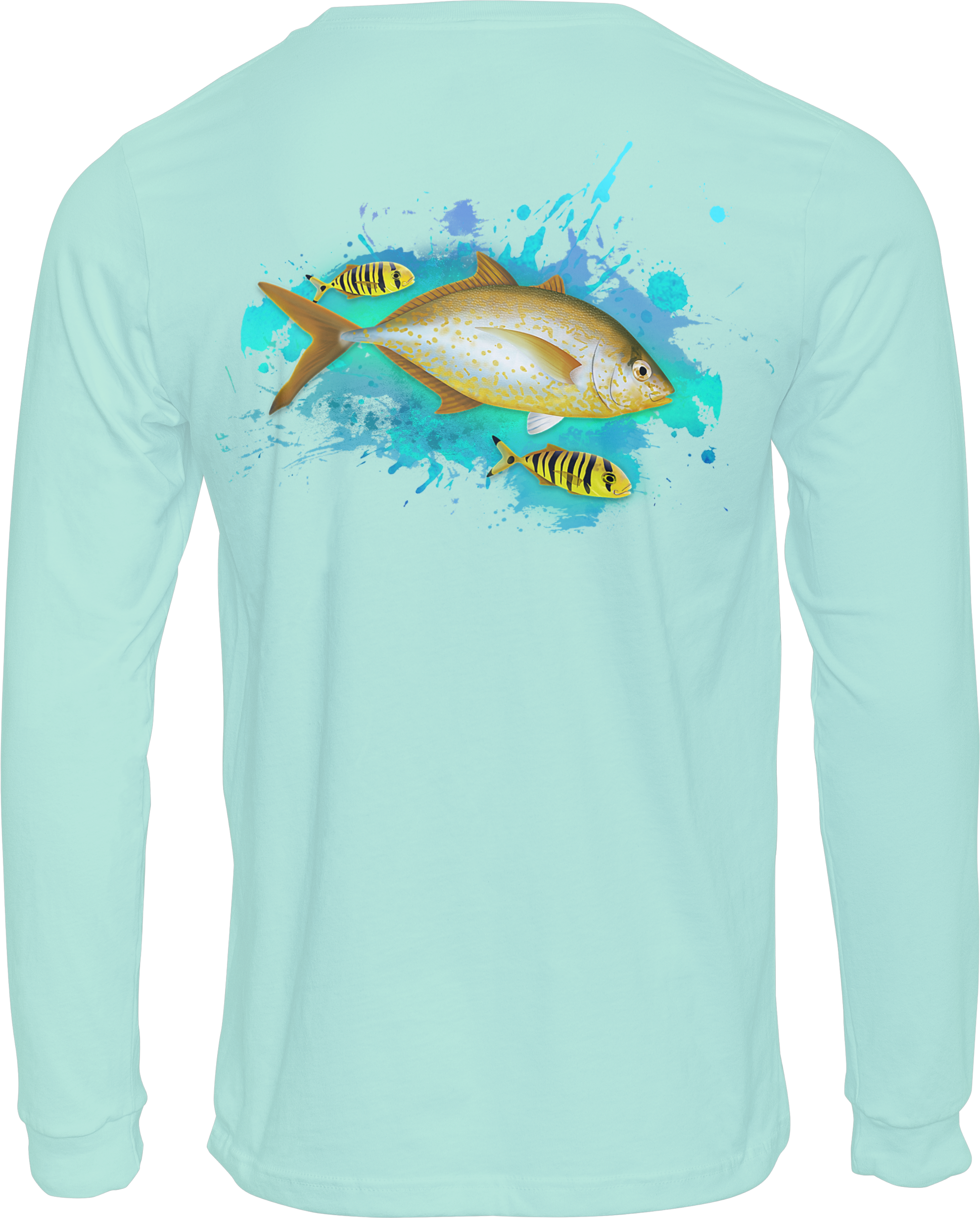 Orange Spotted Trevally - Long Sleeve Fishing T-shirt