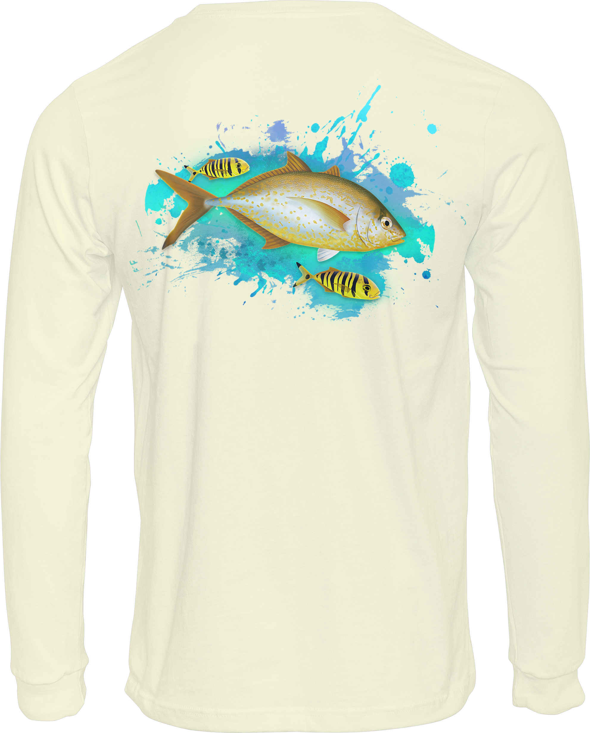 Orange Spotted Trevally - Long Sleeve Fishing T-shirt