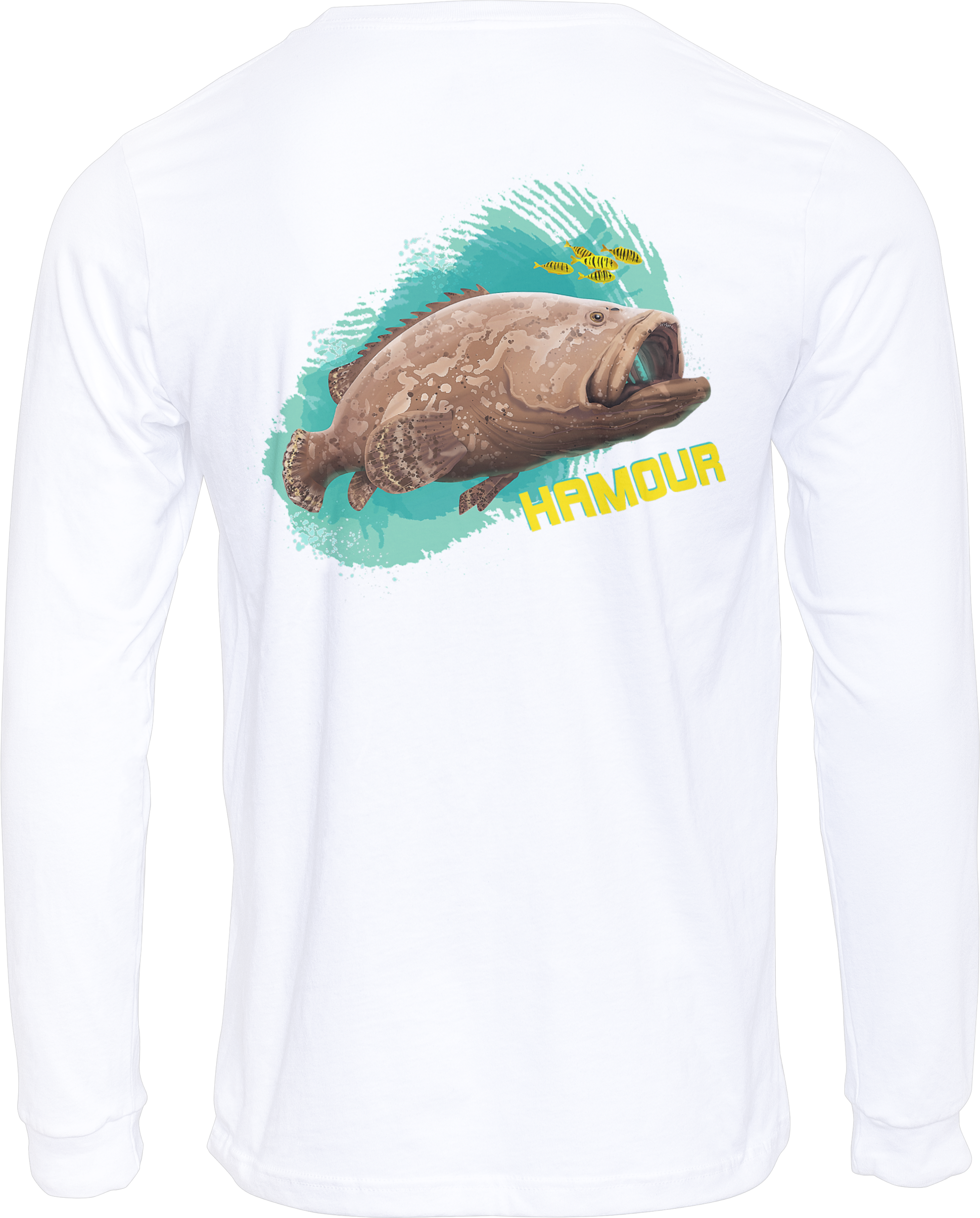 50+UPF Long Sleeve T-shirt, Fishing Apparel, Fishing Shirt, UV T-Shirt, Hamour