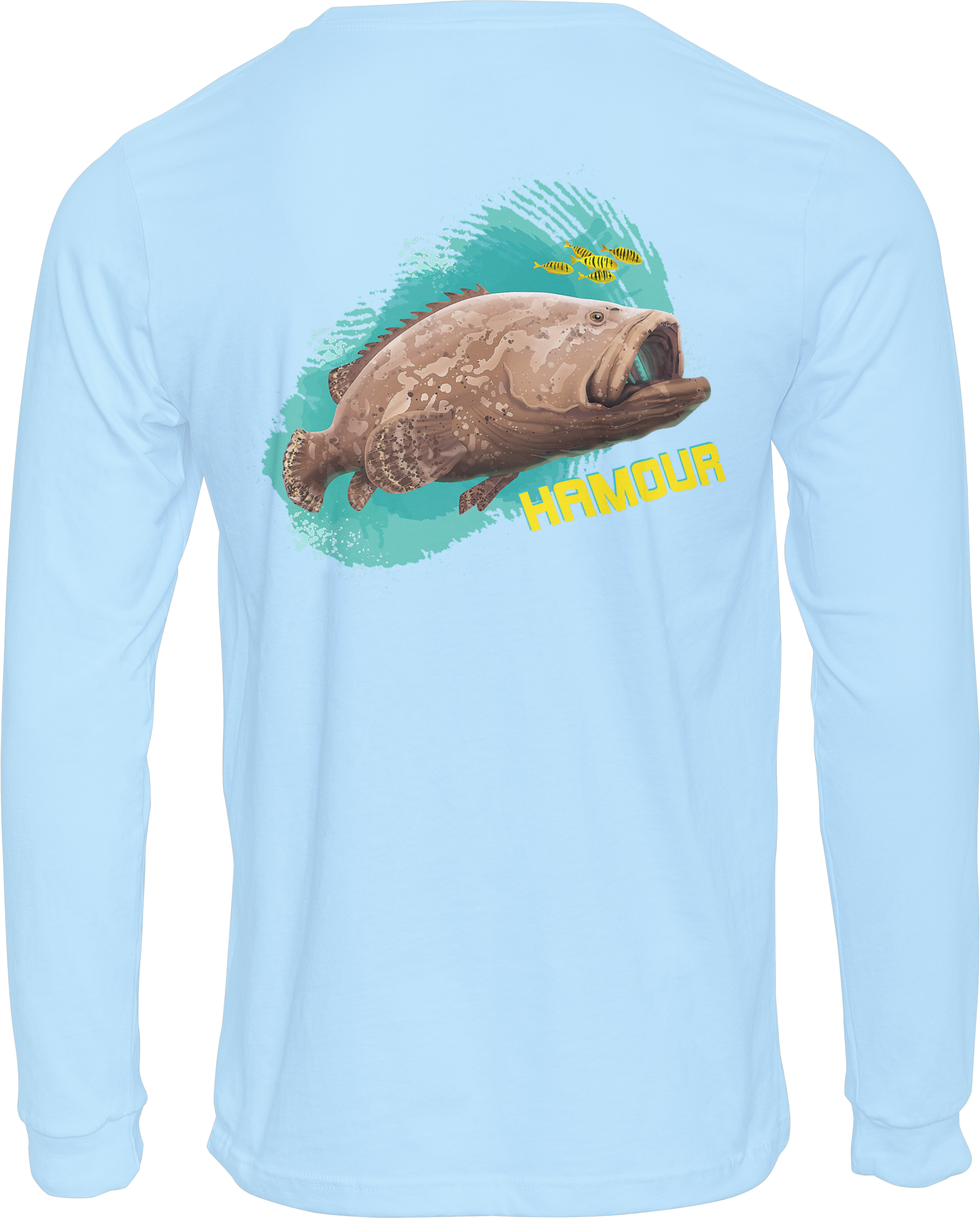 50+UPF Long Sleeve T-shirt, Fishing Apparel, Fishing Shirt, UV T-Shirt, Hamour