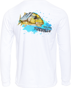 50+UPF Long Sleeve T-shirt, Fishing Apparel, Fishing Shirt, UV T-Shirt, Fish2spear, Golden Trevally