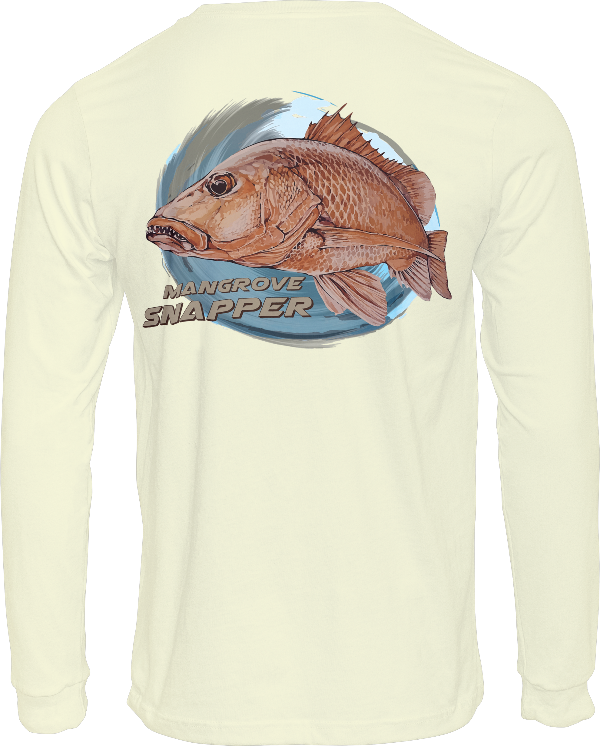 50+UPF Long Sleeve T-shirt, Fishing Apparel, Fishing Shirt, UV T-Shirt, Snapper 