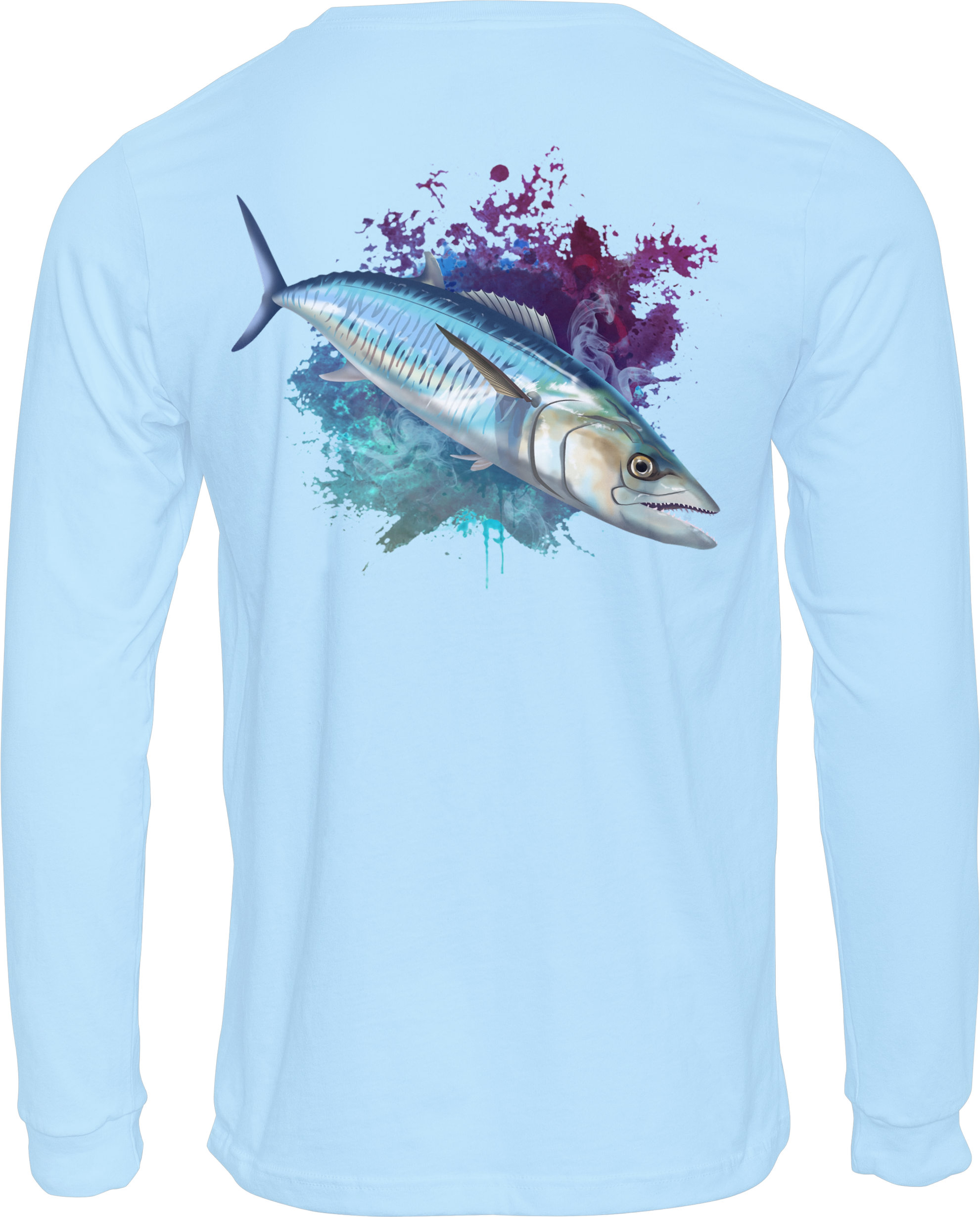 Kingfish - 50+UPF Long Sleeve T-shirt, Fishing Apparel, Fishing Shirt, UV T-Shirt