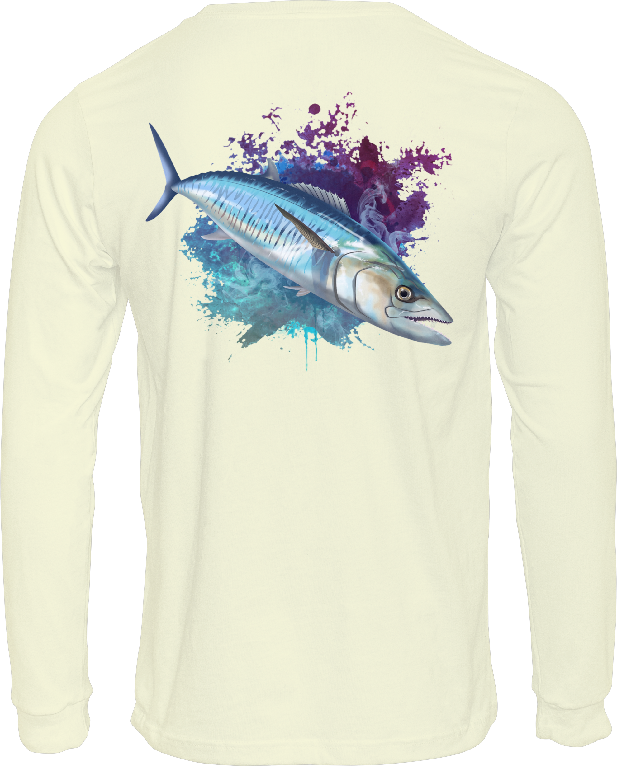 Spanish Mackerel / Kan3ad - Long Sleeve Fishing T-shirt