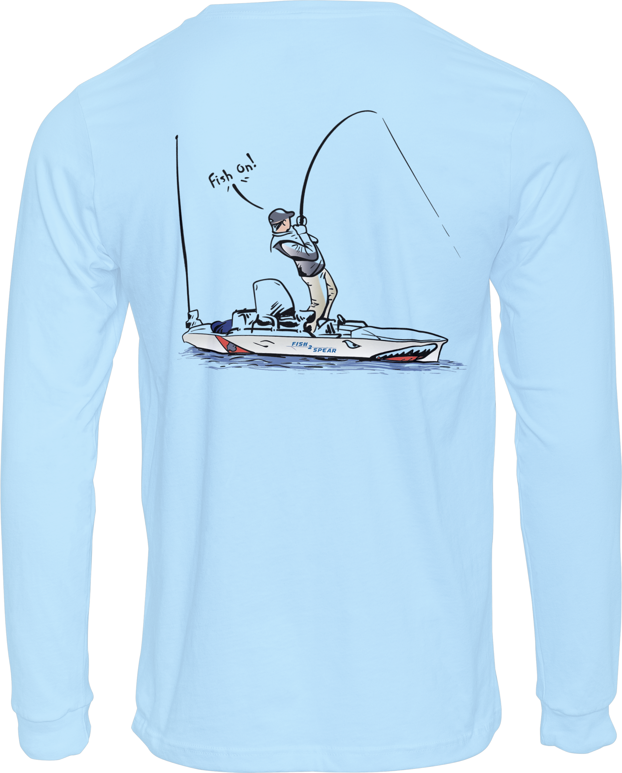 Kayak Fishing Long Sleeve T-shirt, 50+UPF Long Sleeve T-shirt, Fishing Apparel, Fishing Shirt, UV T-Shirt