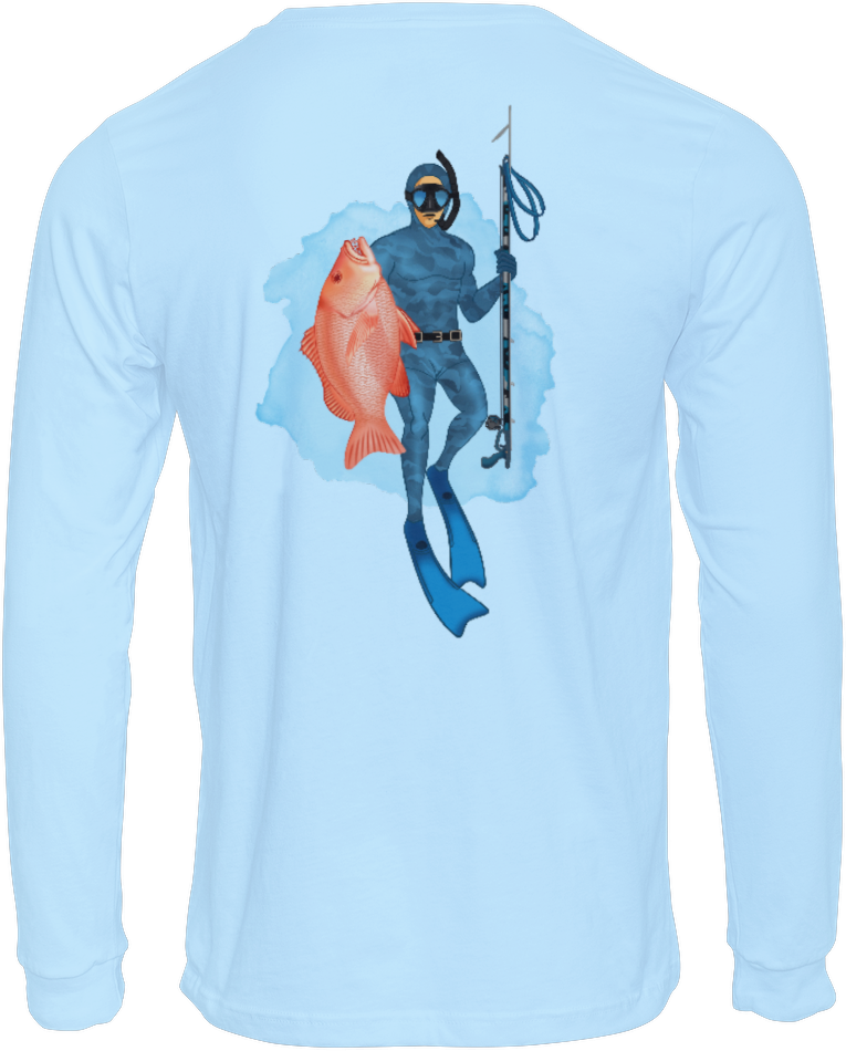 Speared Snapper - Long Sleeve Fishing T-shirt