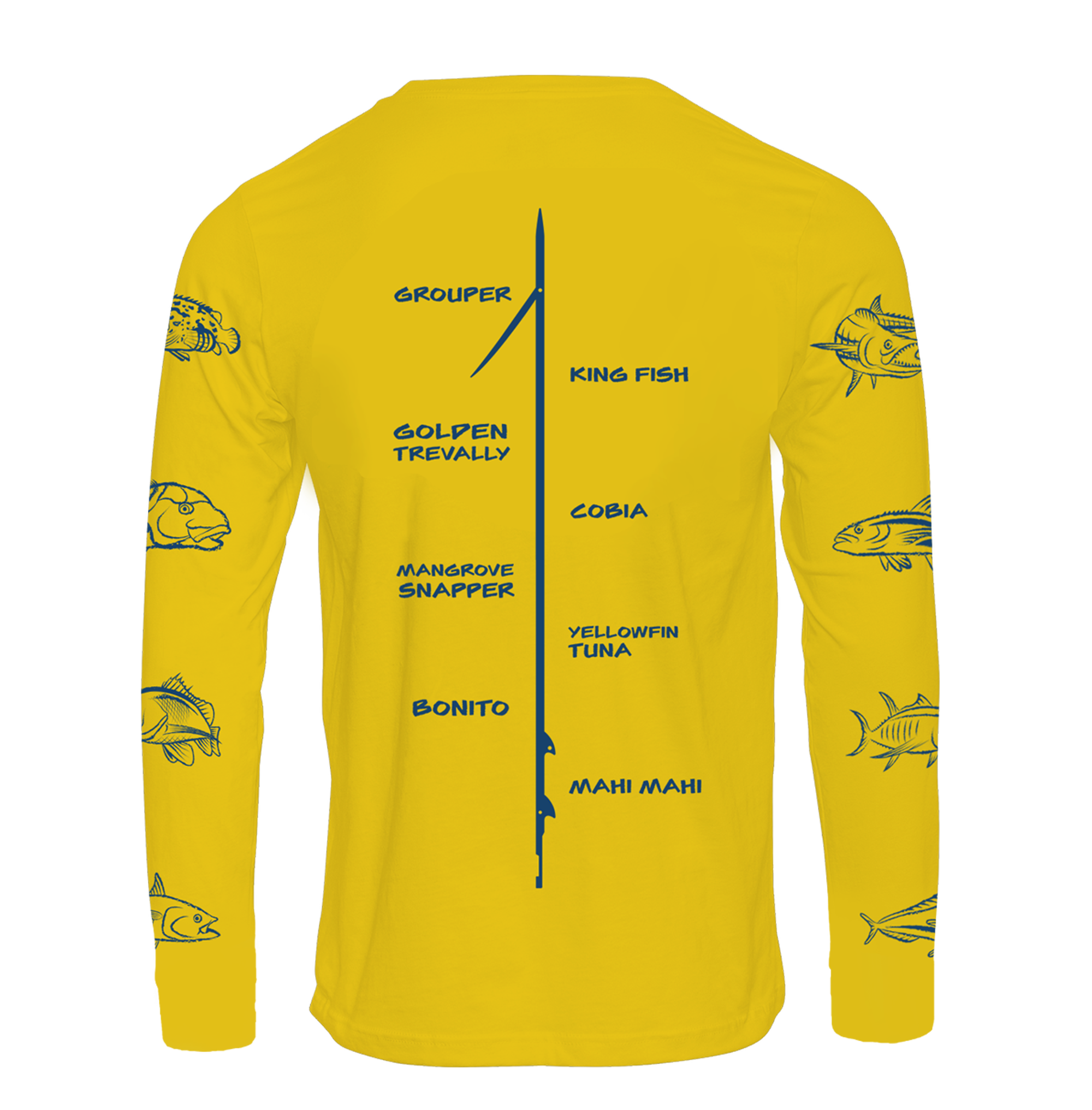 Ultimate Spearo Design T-Shirts, Long Sleeves 50 % UV, Polyester T-shirt