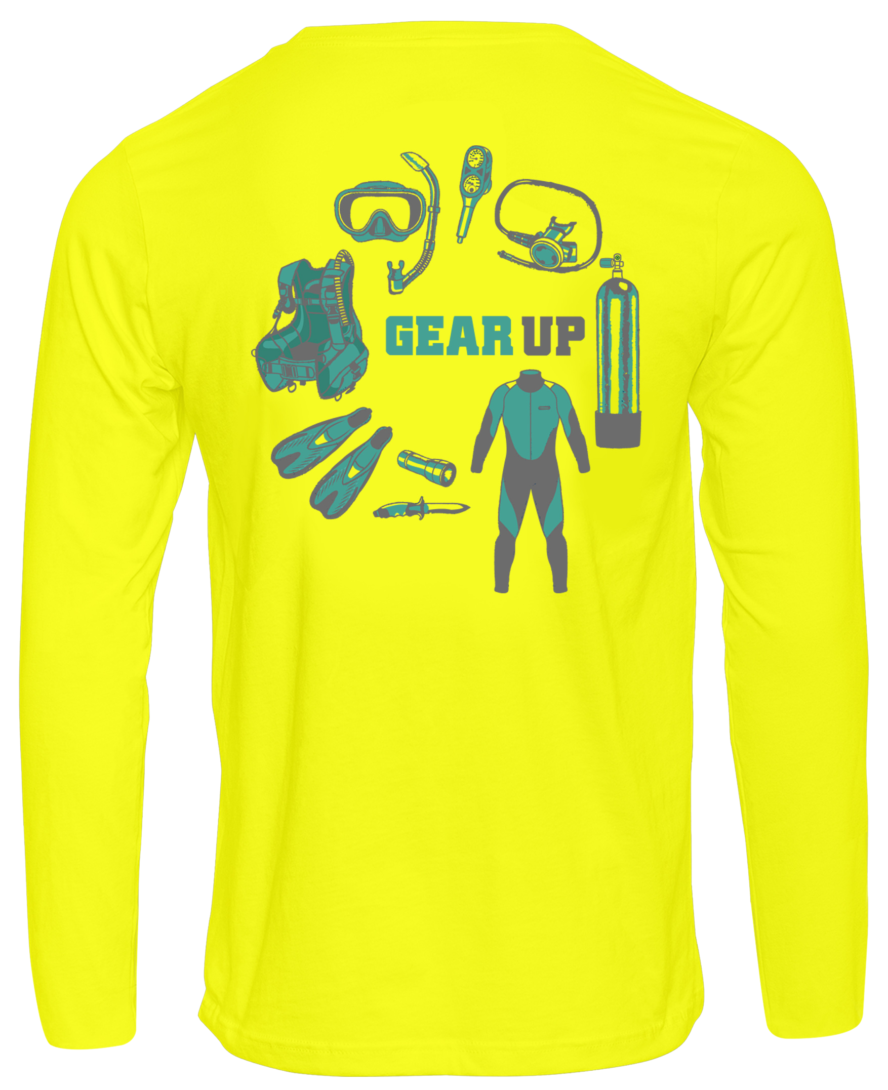 50+UPF Long Sleeve T-shirt - Scuba Diving Design – Fish2Spear